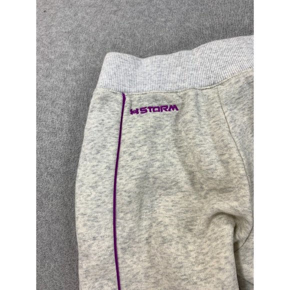 Under Armour Storm‎ Loose Fit Sweatpants (Youth Medium) Gray/Purple - Picture 12 of 14